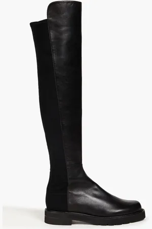 Stuart Weitzman Microstretch and leather over-the-knee boots