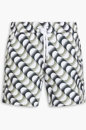 Frescobol Carioca Helaconia short-length printed swim shorts - Green