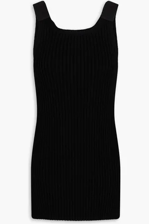 Helmut Lang Ribbed cotton-blend tank