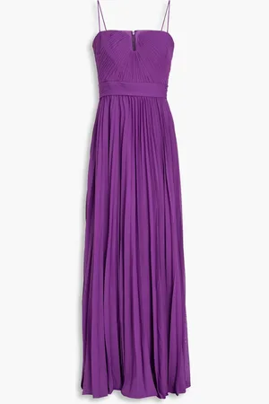 ZAC Zac Posen Pleated chiffon gown - Purple