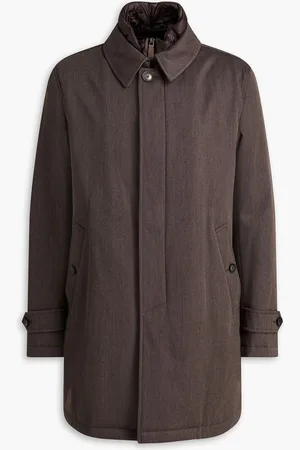 HERNO Wool-twill coat - Brown