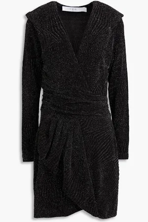 IRO Upwood metallic textured knitted mini dress