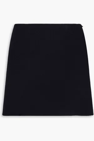 THEORY Wool and cashmere-blend felt mini skirt - Blue