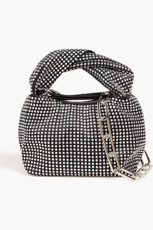STINE GOYA Ziggy crystal-embellished twisted faux leather tote