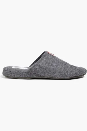 Thom Browne Striped felt slippers