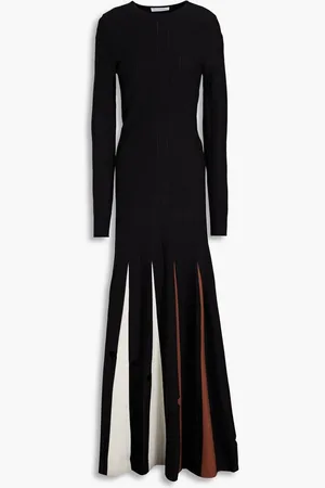 GABRIELA HEARST Ottavia laser-cut pleated wool maxi dress