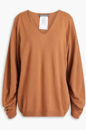Alberta Ferretti Wool and cashmere-blend sweater - Brown
