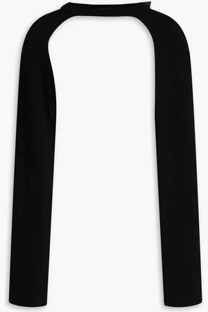 Helmut Lang Ribbed cotton-blend shrug