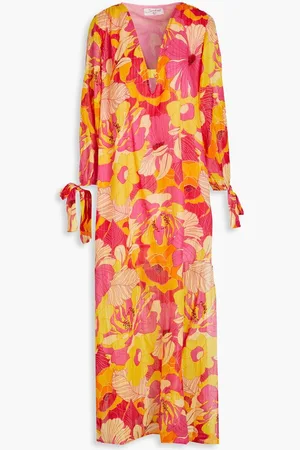 sundress Dolores floral-print cotton-blend voile maxi dress