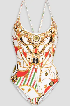 Camilla Embellished printed swimsuit