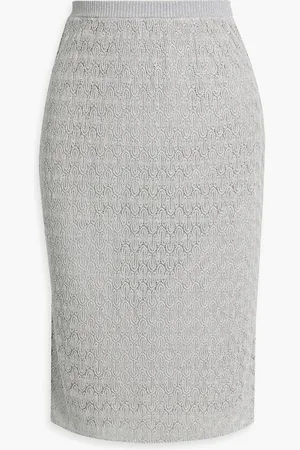 Missoni Metallic crochet-knit skirt - Metallic