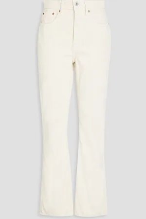 RE/DONE 70s cotton-corduroy bootcut pants - White