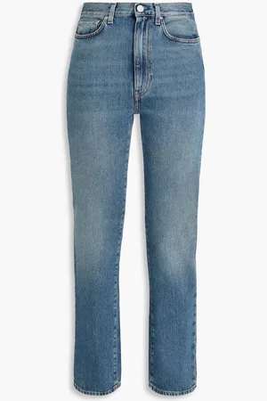 Totême Faded high-rise straight-leg jeans - Blue