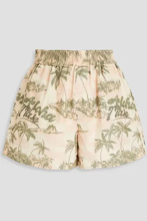 Maje Printed woven shorts - White