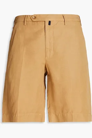 SLOWEAR Incotex linen and cotton-blend chino shorts - Neutral