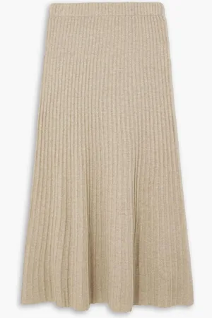 By Malene Birger Hevina ribbed wool maxi skirt - Neutral