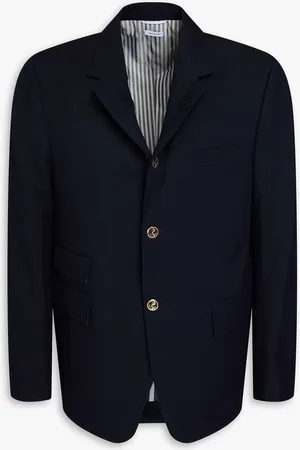 Thom Browne Wool-piqué blazer - Blue