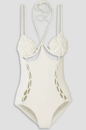 Isa Boulder Cutout swimsuit - White