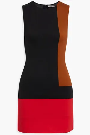 ALICE+OLIVIA Alice Olivia - Wynell color-block cady mini dress