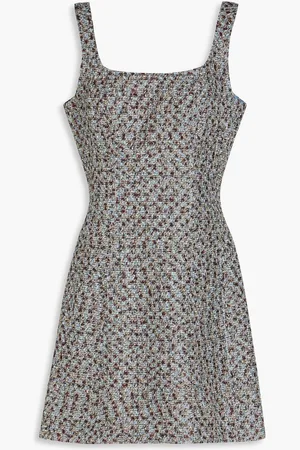 VERONICA BEARD Delphine metallic tweed mini dress