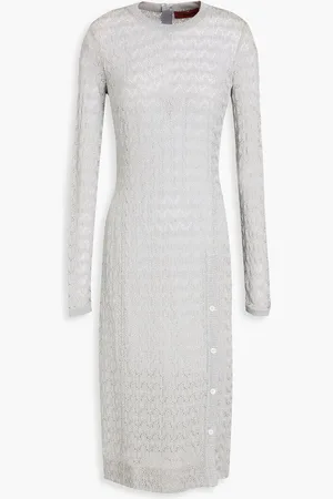 Missoni Metallic crochet-knit midi dress - Metallic