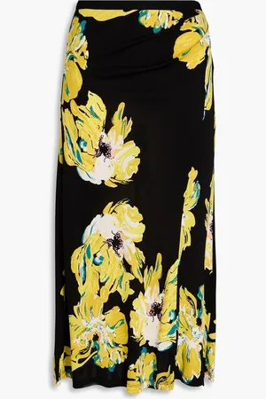 Diane von Furstenberg Whitley floral-print jersey midi skirt