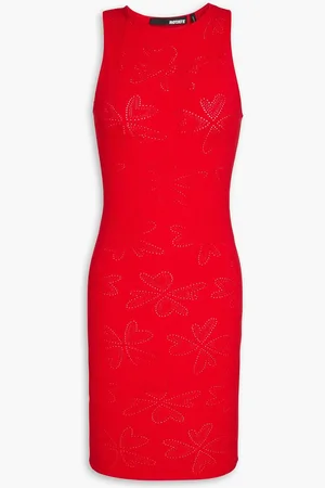 ROTATE Pointelle-knit mini dress