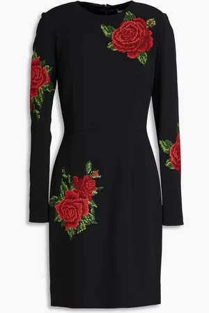 Dolce & Gabbana Embroidered crepe mini dress