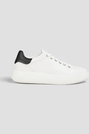 Stuart Weitzman SW Pro two-tone leather sneakers