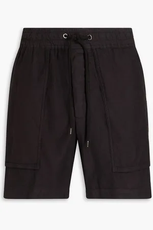 James Perse Lyocell and linen-blend twill shorts