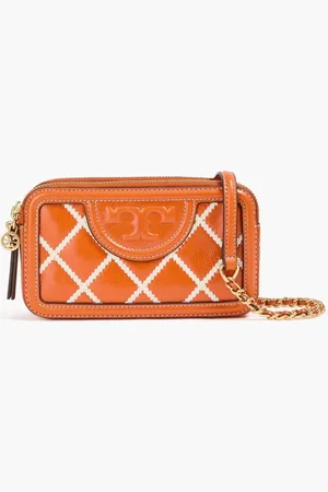 Tory Burch Glossed-leather cross-body bag