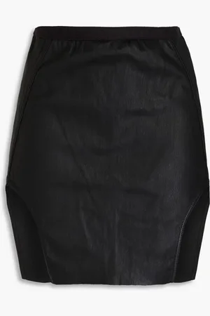 Rick Owens Diana leather-blend mini skirt