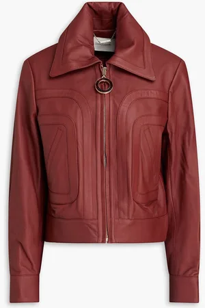 ZIMMERMANN Cropped leather jacket - Red