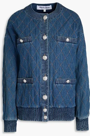 VERONICA BEARD Glennon denim bomber jacket - Blue