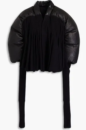Rick Owens Quilted leather and wool jacket