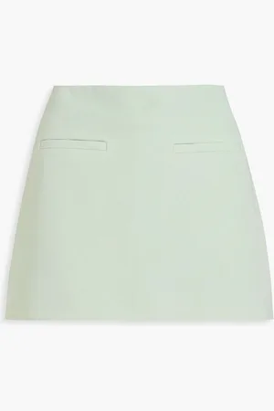 VERONICA BEARD Alida skirt-effect crepe shorts - Green
