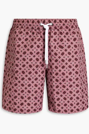 Frescobol Carioca Mid-length printed swim shorts - Purple