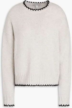AUTUMN CASHMERE Whipstitched cashmere sweater - Gray