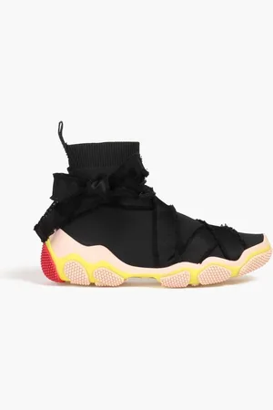 RED(V) Glam Run stretch-knit high-top sneakers