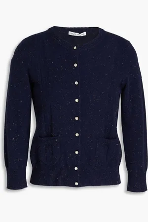 AUTUMN CASHMERE Crystal-embellished metallic cardigan - Blue