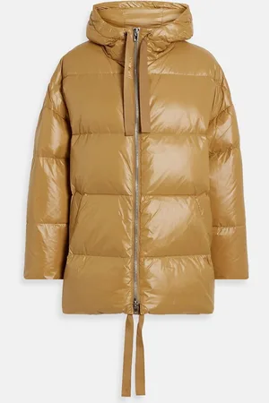 Stand Studio Adeline quilted shell hooded down jacket - Yellow