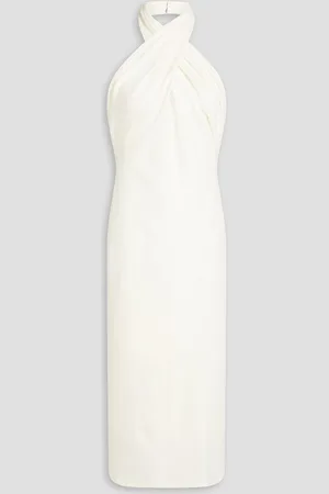 ALICE+OLIVIA Alice Olivia - Suellen open-back wool-jersey midi dress - White