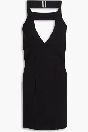 Rick Owens Cutout stretch-knit mini dress