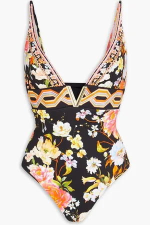 Camilla Embellished printed swimsuit
