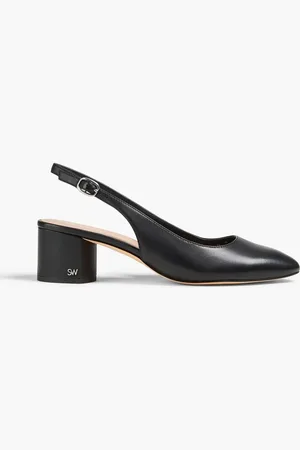 Stuart Weitzman Bridget leather slingback pumps
