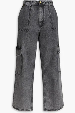Ganni High-rise cargo jeans