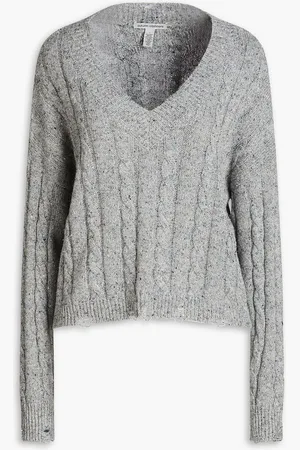AUTUMN CASHMERE Donegal cable-knit sweater