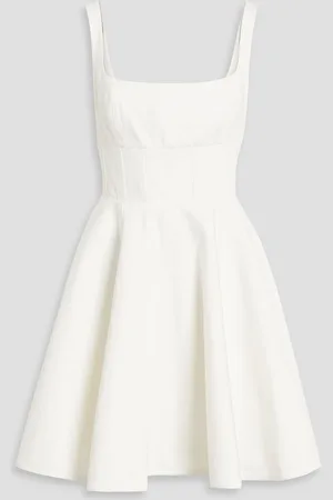EMILIA WICKSTEAD Mona denim mini dress - White