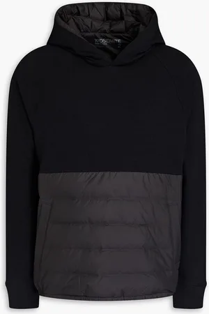 Y/OSEMITE Quilted shell-paneled cotton-blend fleece hoodie