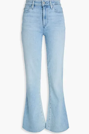 Paige Laurel faded high-rise bootcut jeans - Blue
